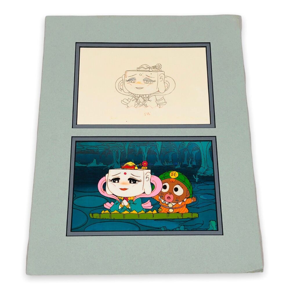 Vintage Production Animation Cel Lets Go‎ Anpanman Friends Anime Drawing Scene